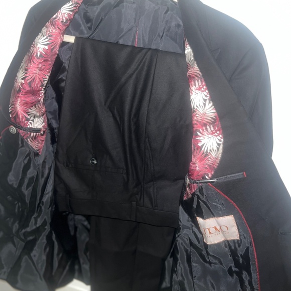 Black Slim Fit - Euro Cut 3 Piece Suit 40UK/US - Picture 8 of 11